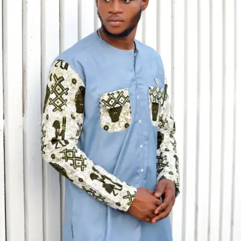 Chemise ciel manches wax