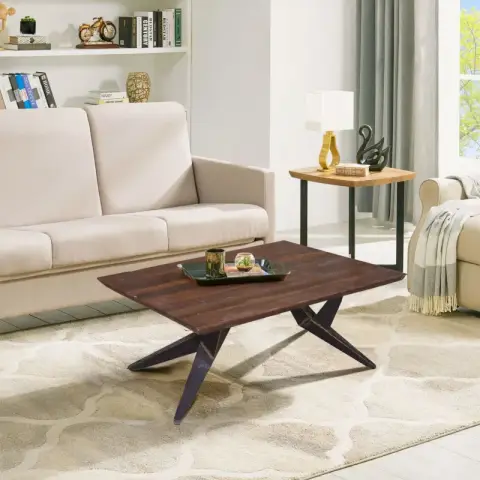 Mesa de centro em nogueira