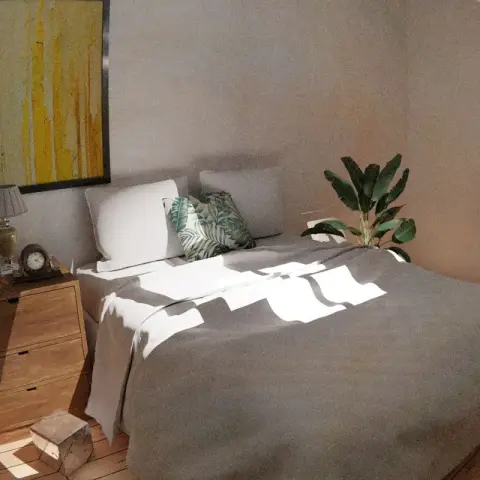 Cama de casal em madeira