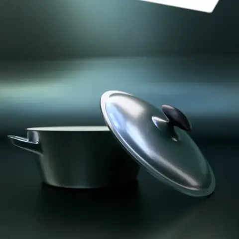 Panela de inox com tampa